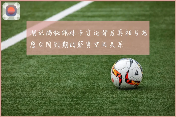 湖记揭秘佩林卡言论背后真相与老詹合同到期的薪资空间关系